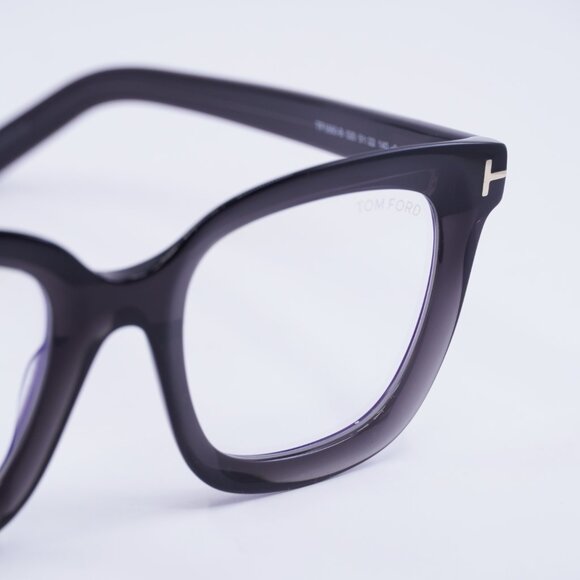 Tom Ford FT5880-B 020 Eyeglasses Grey 51mm Square Frame, Blue Light Block Lenses - Picture 6 of 10